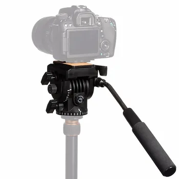 KINGJOY VT-1510 Cabeza de la Cacerola de la Cámara de Vídeo Trípode Acción Fluido de Arrastre para Canon Nikon Sony DSLR Cámara Videocámara de Disparo de la Filmación