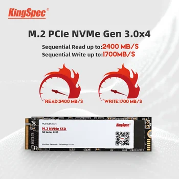 Kingspec M2 NVMe SSD M. 2 PCIE SSD M2 Disco Interno Unidad de Estado Sólido NVME 2280 512 GB, 3 Años de garantía con el disipador de calor de la etiqueta engomada