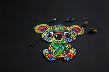 Koala Madera Rompecabezas Única Forma Animal de Piezas 3D DIY Manualidades Rompecabezas Juguetes para los Niños de la Familia Juego de los Niños de Regalo