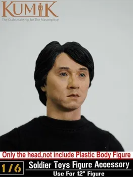KUMIK 13-41 1/6 Macho Jackie Chan Cabeza Sculpt Modelo de la Figura de Acción de la Colección de Muñecas Juguetes de Regalo