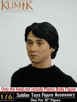 KUMIK 13-41 1/6 Macho Jackie Chan Cabeza Sculpt Modelo de la Figura de Acción de la Colección de Muñecas Juguetes de Regalo