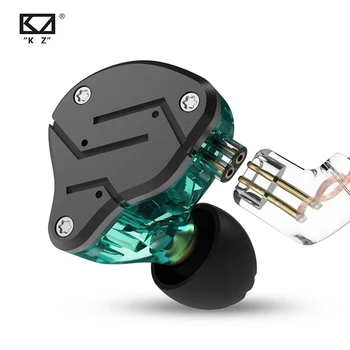 KZ ZSN Metal Headphones1DD+1BA Armadura de Doble Controlador Auriculares Desmontables En el Oído de los Monitores aísla del Ruido de alta fidelidad de la Música de los Deportes de Auriculares