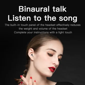 L13 TWS Auricular Bluetooth 5.0 de Auriculares Inalámbricos de Juego de alta fidelidad de la Música de los Auriculares de la prenda Impermeable de los Deportes de Auriculares