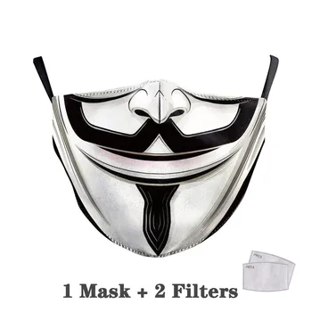 La Boca De La Máscara De La Casa De Papel De Algodón Pm2.5 Máscara de Filtro Impreso en 3D Máscaras de Tela Lavable Mascarillas de Protección Reutilizable Máscara