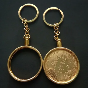 La Decoración del hogar, Decoración de Artesanías No-moneda Bitcoin Anillo Chapado en Oro de Una Moneda BTC Moneda de la Colección de Arte de Regalo Física de la Moneda AP28