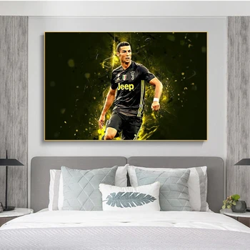 La Estrella del fútbol Ronaldo Lienzo de Pintura Retro Posters y Impresiones de Arte Moderno de la Pared de la Figura de la Imagen para la Sala de estar Decoración para el Hogar Cuadros