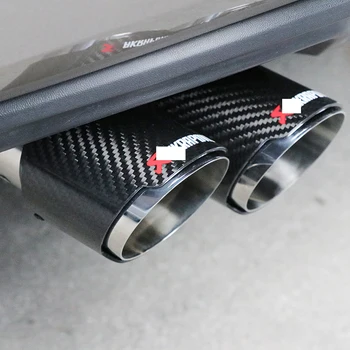 La Fibra de carbono del Tubo de Escape de la Cola Silenciador de Punta para VW Golf 7 de Golf MK7 6 MK6 Accesorios 2009-2016