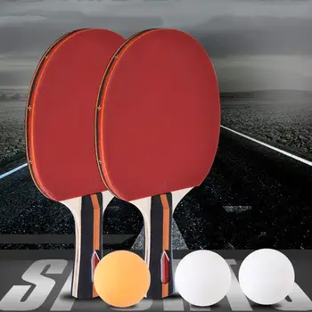 La formación de Ping-pong Bat Doble latidos de la Enseñanza, Dos mesas de Ping-pong Raquetas para Montar Tres Pelotas de Tenis de Mesa