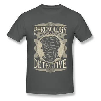 La frenología De Un Detective de la Camiseta de Sherlock Holmes de camiseta de los Hombres de Negro de la Camiseta de Algodón Camiseta Geek Chic Tops Ropa de Verano