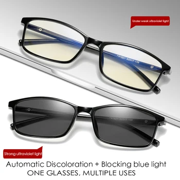 La Luz azul del Filtro de Equipo TR90 Gafas Para el Bloqueo de los rayos UV Anti Ojos el Cansancio de la vista de Transición Fotocromáticas de Juego de Vasos Mujeres Hombres
