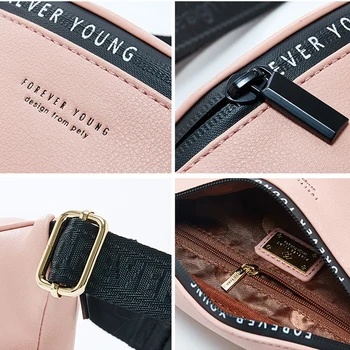 La Marca de lujo de Fanny Pack de las Mujeres de Gran Capacidad, Paquete de la Cintura de la Moda Bolsa de Cintura Cinturón de Cuero de la Bolsa de Multi-función en el Pecho de la Bolsa de