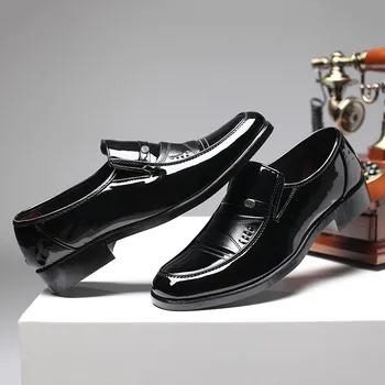 La Marca italiana de Cuero para Hombre Zapatos Formales de los Hombres Clásicos Oxford Zapatos de los Hombres de Cuero Zapatos de Vestir de los Hombres Mocasines Negro y Marrón 98750