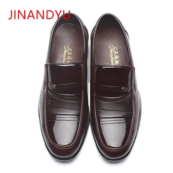La Marca italiana de Cuero para Hombre Zapatos Formales de los Hombres Clásicos Oxford Zapatos de los Hombres de Cuero Zapatos de Vestir de los Hombres Mocasines Negro y Marrón