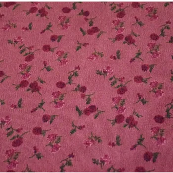 La mitad del medidor poco de dulce flor de impresión de algodón tela de pana para la temporada Otoño Invierno vestido de camisa de los pantalones de abrigo T1256