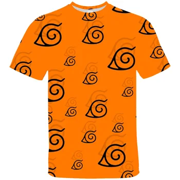 La moda 3D Naruto Akatsuki Logotipo Patrón de la Camiseta de Itachi Uchiha Anime Harajuku las Mujeres T-camisas de Traje de Cosplay de Niños Superior Tees