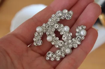 La moda Broches Pin para mujeres Broches de Moda de la Joyería de Perlas de diamantes de imitación Pernos de la Solapa de la vendimia de cristal de diamante de imitación brooche