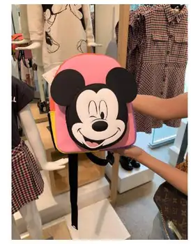 La moda de Disney para niños de la bolsa de Mickey Mouse para niños Bacpack primavera Otoño de Mickey Minnie Mouse patrón de la mochila de los Niños Regalos