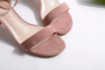La moda de Gamuza de las Mujeres Sandalias de 2021 Verano Correa de Tobillo Zapatos de Mujer Causal Dedo del pie Abierto de Calzado de Mariposa nudo de las Señoras zapatos de Tacón Alto m918