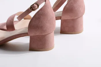 La moda de Gamuza de las Mujeres Sandalias de 2021 Verano Correa de Tobillo Zapatos de Mujer Causal Dedo del pie Abierto de Calzado de Mariposa nudo de las Señoras zapatos de Tacón Alto m918