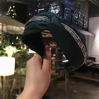 La moda de la Diadema de la Mujer de Diadema de Accesorios para el Cabello de Alta Calidad de diamantes de imitación Brillante Mosaico de Sombreros de Pelo de Aro