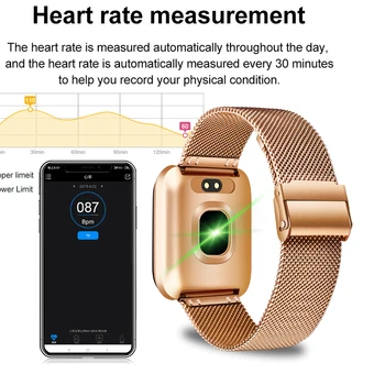 La moda SmartWatch Hombres mujeres monitor de Frecuencia Cardíaca Presión Arterial Rastreador de Fitness tracker Deporte Impermeable reloj Inteligente Para el iPhone