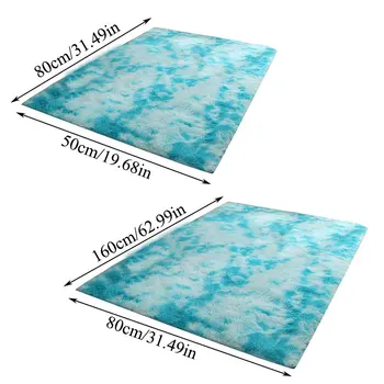 La moda Tie-dye Suave de la Felpa de Alfombras para Sala de estar Dormitorio antideslizantes alfombras de Piso del Dormitorio de la Absorción de Agua Gruesa Alfombra Alfombras