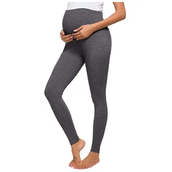 La mujer de la Maternidad Legging Perfecta Leggings Push Up Estirar Más el Tamaño de los Pantalones de Color Sólido sin costuras de los Pantalones de la Tibia Cintura Alta 2021