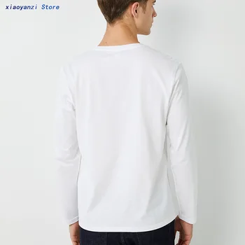 La música de la camisa de los Hombres de Manga larga camiseta camiseta Impresa Casual de Diseño de Moda Masculina Camisetas Tops guitarra española camisa blanca