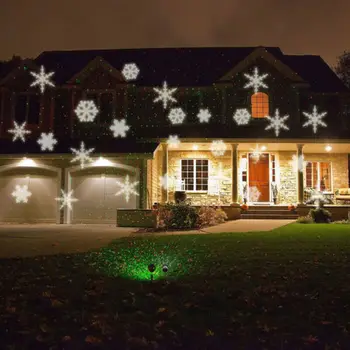 La navidad Láser Proyector de Luz LED de Luz de la Etapa del Jardín de la Casa de la Fiesta de la Nieve al aire libre Para el Jardín de Casa