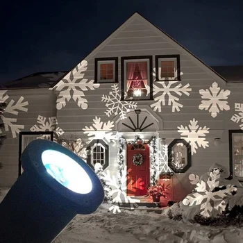 La navidad Láser Proyector de Luz LED de Luz de la Etapa del Jardín de la Casa de la Fiesta de la Nieve al aire libre Para el Jardín de Casa