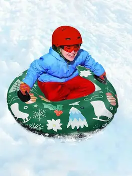La Nieve De Juguete De Invierno De Esquí Inflable Círculo De Esquí Círculo Con La Manija Durable Hijos Adultos De Nieve Tubo De Esquí Engrosada Flotando Trineo