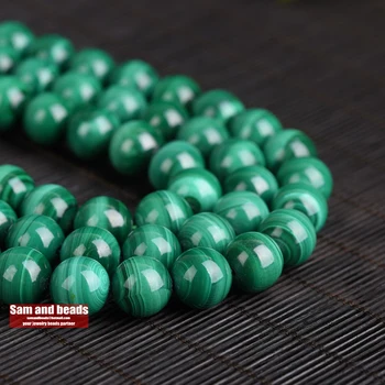 La Piedra Natural Verde de Malaquita Perlas 4 6 8 10 mm de selección de Tamaño de piedras Semi-preciosas Accesorios Para la Fabricación de Joyas