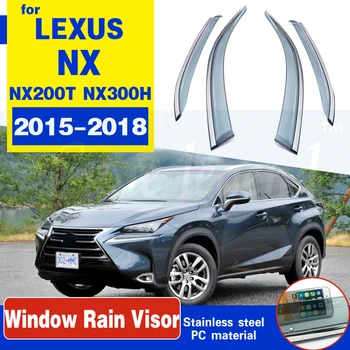 La ventana de la Lluvia en la Visera Para Lexus NX200T NX300H NX 2016 2017 2018 Visera de Ventilación Cortinas de la Ventana de Sol, Protector de la Lluvia Deflector 4pcs