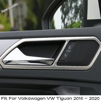 Lapetus Interior de la Manija de la Puerta Tazón, Cubrir Recorte de Accesorios de Ajuste Interior Para Volkswagen VW Tiguan 2016 - 2020 de Acero Inoxidable