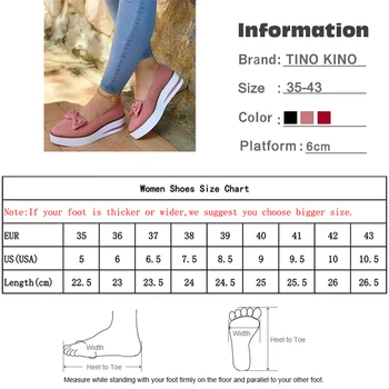 Las Mujeres Bowtie Plataforma Plana Mocasines Zapatos De Verano De Las Señoras De Deslizarse Sobre La Cubierta Del Talón De Los Zapatos De Mujer De Coser Mujer Calzado De Moda Más Tamaño
