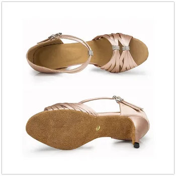 Las mujeres de baile latino zapatos de las niñas de las mujeres de la boda zapatos de tango de salón de baile de salsa zapatos de 5 cm y 7 cm del talón nueva marca JuseDanc