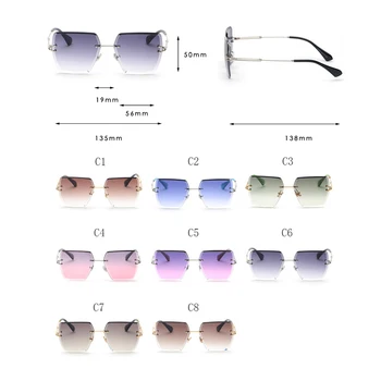 Las mujeres de la Plaza de Montura de Gafas de sol de las Mujeres de Gradiente 2020 Tonos de Moda de Lujo Unisex gafas de Sol de Mujer de las Señoras de color Gris Gafas UV400