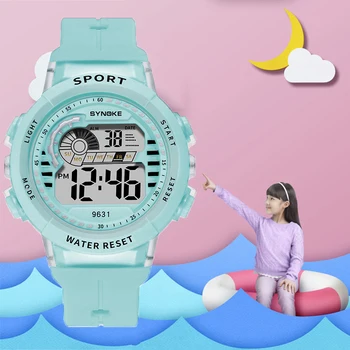 Las niñas Relojes de los Niños SYNOKE de Marca de Alta Calidad 5BAR Impermeable de los Relojes Digitales de Pulsera Para los Estudiantes de la Moda Reloj Electrónico