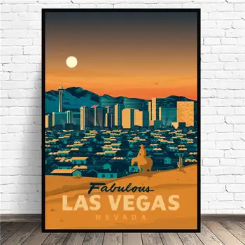 Las Vegas Viajes Lienzo De Pintura De La Pared De Arte Imprime Fotos De Decoración De La Pared Cartel De La Decoración Para La Sala De Estar