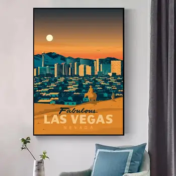 Las Vegas Viajes Lienzo De Pintura De La Pared De Arte Imprime Fotos De Decoración De La Pared Cartel De La Decoración Para La Sala De Estar