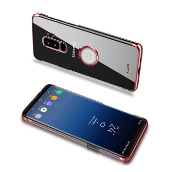 Las Ventas de la Galaxia de Samsung S9 Caso Xundd Duro Transparente de la PC para samsung S9 Plus Caso de Teléfono con imanes de Anillo de Metal Titular de la