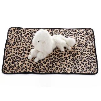 Lavable Leopardo de Color Esponjoso de Franela Manta de Lana para los Gatos Perro Caroset Estera de Dormir de Accesorios para Mascotas
