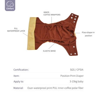 Lavable Reutilizable Pañales los Pañales de Tela Impermeable Apoyo de Posicionamiento Digital Tela Impresa Ajuste 3kg~15kg Bebé LABORATORIOS de Pantalones