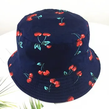 Ldslyjr 2020 Algodón Cereza de Impresión Cubo Sombrero de Pescador Sombrero de Viaje al aire libre Sombrero de Sol, Gorra de Sombreros para Hombres y Mujeres 519