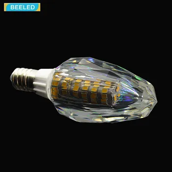 LED bombilla de la Lámpara 5W 7W 10Pcs/lot Blanco Cálido Blanco Frío E14 Alto Brillo 110V 220V de Iluminación de la Casa de Cristal Colgante de la luz