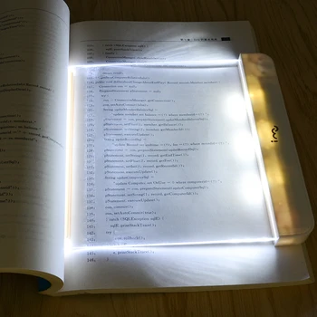 LED de Lectura de Libro de la Lámpara Mágica Panel de Luz Luz de la Noche de la Visión Nocturna de la Batería Operada Proteger los Ojos Portátil