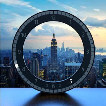 LED Digital Reloj de Pared de Diseño Moderno de Doble Uso de la Atenuación Digital Circular Fotorreceptoras Relojes Para la Decoración del Hogar ideas de regalo