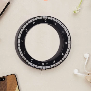 LED Digital Reloj de Pared de Diseño Moderno de Doble Uso de la Atenuación Digital Circular Fotorreceptoras Relojes Para la Decoración del Hogar ideas de regalo