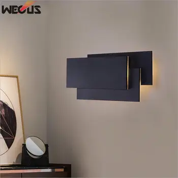 LED luz de pared de la personalidad dormitorio lámpara de la mesita Nórdico moderno minimalista creativo de la escalera del pasillo de la pared de la sala de la lámpara