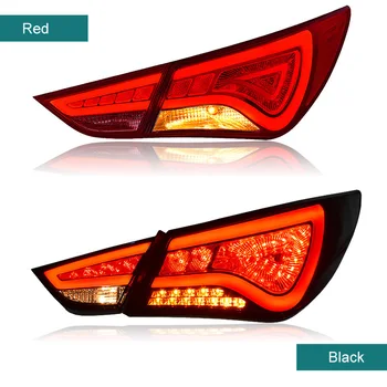 LED luz trasera para Hyundai Sonata 2011 2012 2013 2016 Rojo Ahumado Negro LED de Luz de la Cola de la Señal de Giro y Luz de Freno 46090
